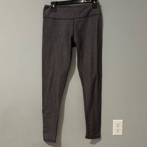 Eddie Bauer Womens Grey Herringbone Active Leggings Size M Yoga Pants Stretch